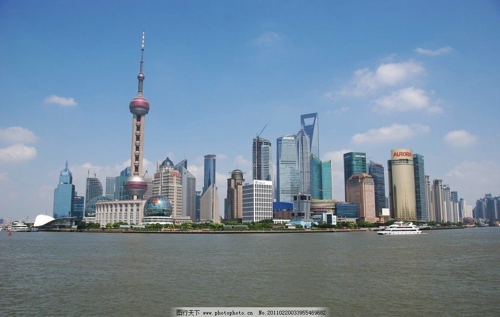 上海 浦東 陸家嘴 金融貿易區(qū) 沿江樓群圖片